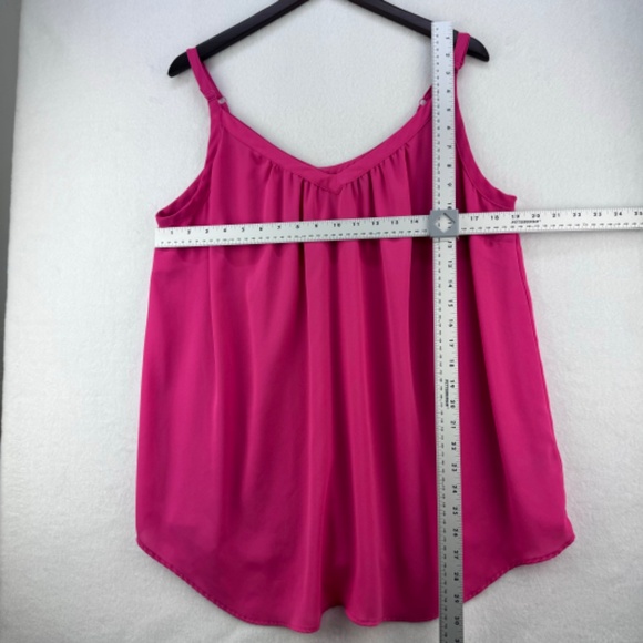TORRID Tank Top Plus Women Sz 2 V-Neck Straps Fucsia - Picture 3 of 6